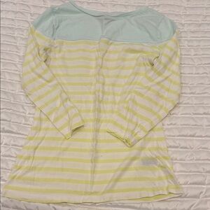 The Limited Mint and Yellow Striped Long Sleeve Tee